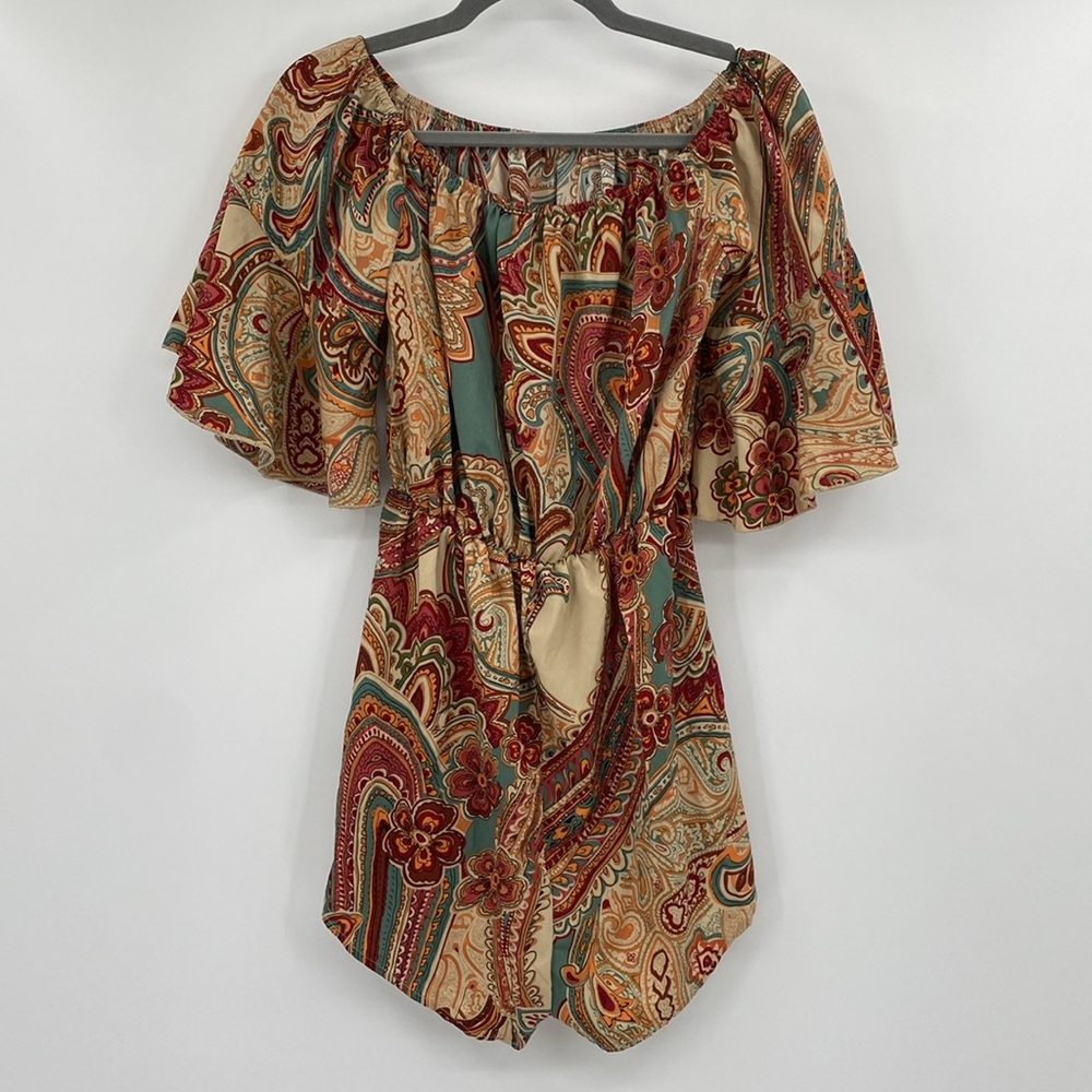 Paisley Print Romper